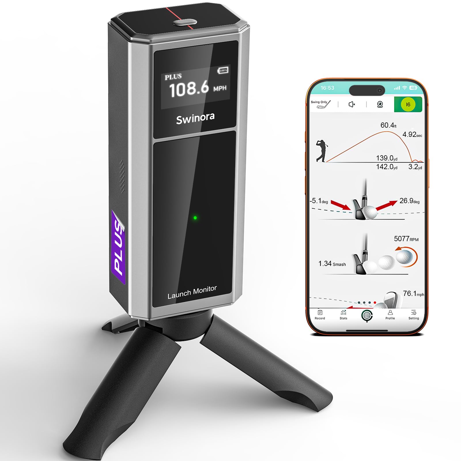 3D Swing Monitor ブラック Amazon.com : Swinora Golf Launch Monitor & Simulator: Portable